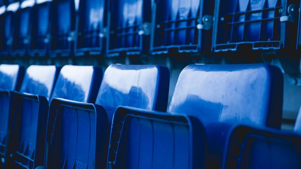 Empty rows of stadium seats